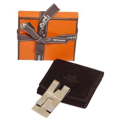 hermes leather money clip|authentic hermes money clips.